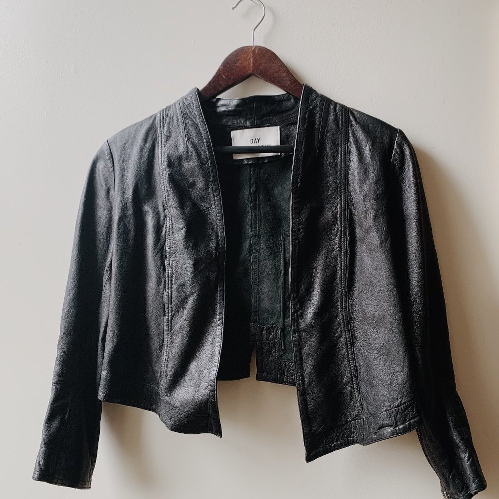 DAY Birger et Mikkelsen Cropped Leather Jacket